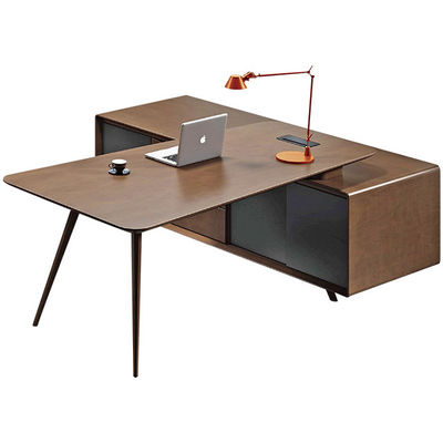 Muebles de oficina de diseño contemporáneo Estación de trabajo en forma de L para gerentes modernos