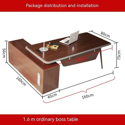Muebles de oficina de diseño contemporáneo Estación de trabajo en forma de L para gerentes modernos