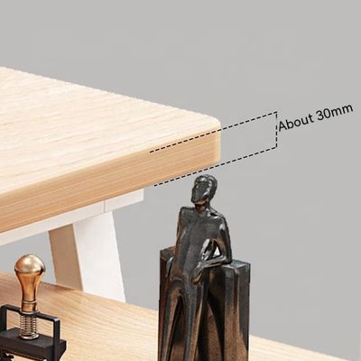 Muebles comerciales Escritorio moderno de madera sencillo y silla con armario de archivos