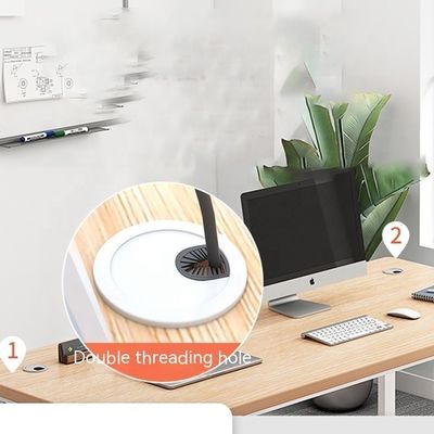 Muebles comerciales Escritorio moderno de madera sencillo y silla con armario de archivos