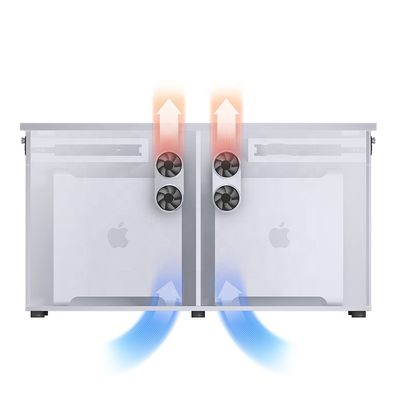 Muebles de oficina Escritorio de ordenador simple blanco para 6 personas en locales comerciales