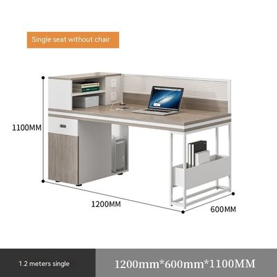 Mesa de escritorio para empleados y computadoras Mesa de oficina multifuncional y silla para 4-6 personas