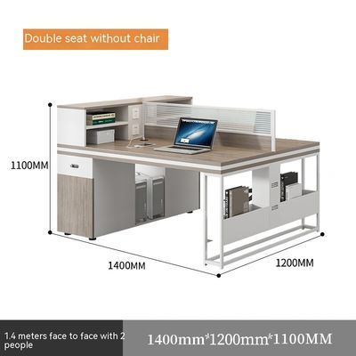 Mesa de escritorio para empleados y computadoras Mesa de oficina multifuncional y silla para 4-6 personas