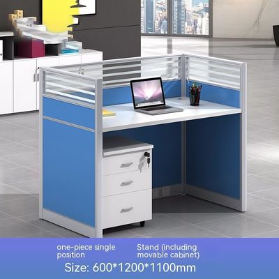 Muebles de oficina modulares y personalizables Estación de trabajo de pantalla para 4 personas con espacio de escritorio