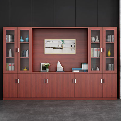 Librería de oficina de madera estilística Archivo de archivos gabinete de datos para almacenamiento y exhibición comercial