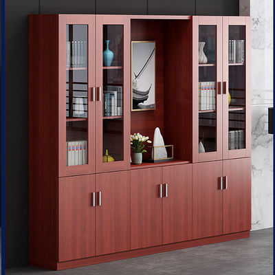 Librería de oficina de madera estilística Archivo de archivos gabinete de datos para almacenamiento y exhibición comercial
