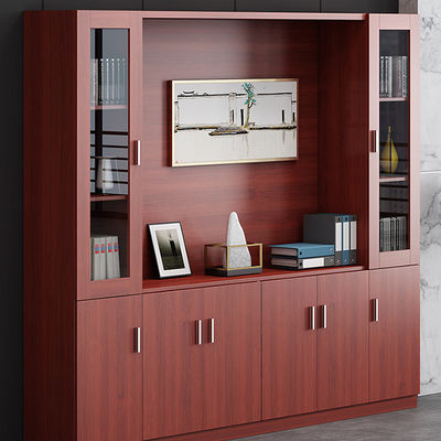 Librería de oficina de madera estilística Archivo de archivos gabinete de datos para almacenamiento y exhibición comercial