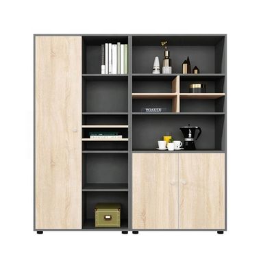 Almacenamiento de datos librería de combinación de archivos de madera para oficina de estilo de diseño simple