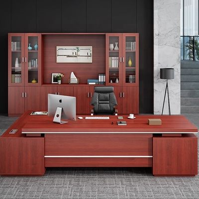 Gran escritorio moderno y combinación de sillas y escritorio para el presidente y el gerente Muebles de oficina