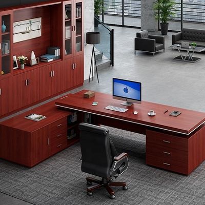 Gran escritorio moderno y combinación de sillas y escritorio para el presidente y el gerente Muebles de oficina