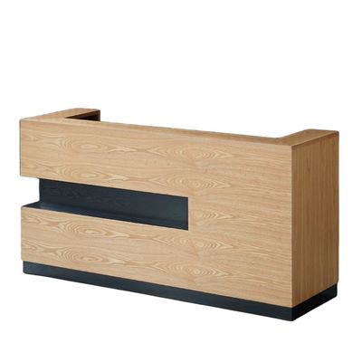 Mesa de recepción de la esquina de madera maciza para la tienda de ropa del hotel y la mesa de recepción de la empresa