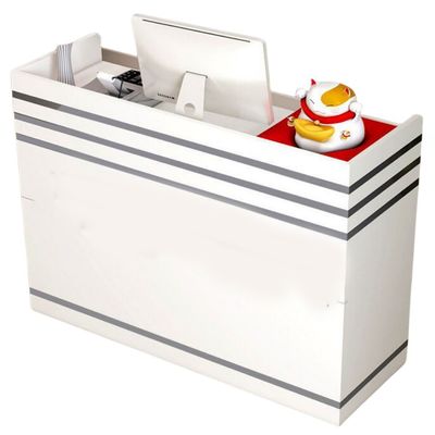 Scenarios de uso del centro comercial Simple Modern Cashier Desk para la recepción de la empresa