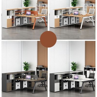 Sencillo Asiento de personal moderno Mesa de trabajo Oficina 6 Cuatro 4 Personas Estilo de escritorio de oficina Modernidad