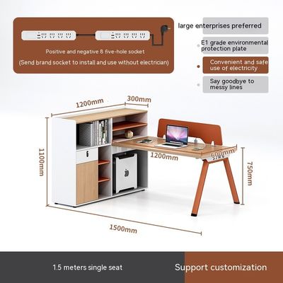 Sencillo Asiento de personal moderno Mesa de trabajo Oficina 6 Cuatro 4 Personas Estilo de escritorio de oficina Modernidad