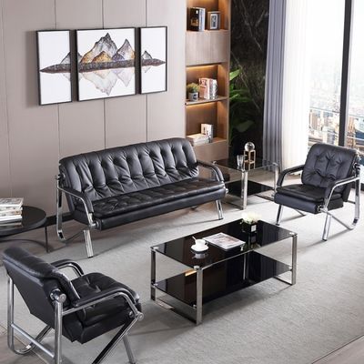 Sofá de oficina sencillo Compuesto de combinación de mesa de café para la recepción de reuniones de negocios modernas