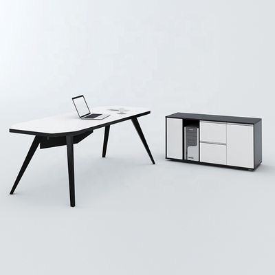 Escritorio moderno para una sola persona Escritorio y silla Muebles elegantes para el espacio de trabajo del gerente