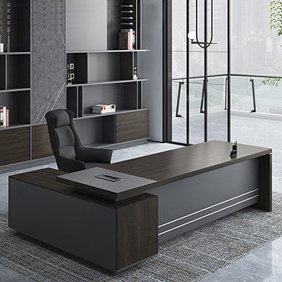 Diseño de madera de lujo ejecutivo en forma de L Escritorio presidencial para muebles de oficina