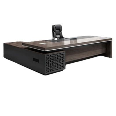 Estilizado jefe de escritorio gerente de oficina combinación de escritorio y silla para muebles comerciales