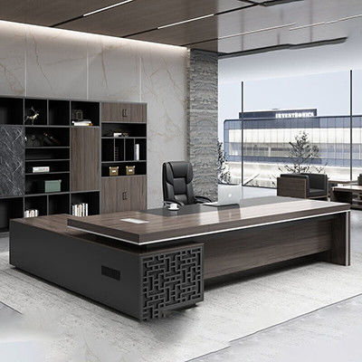 Estilizado jefe de escritorio gerente de oficina combinación de escritorio y silla para muebles comerciales