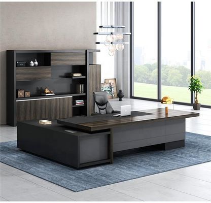 Escuela MDF lujoso escritorio ejecutivo de escritorio conjunto para muebles comerciales CEO mesa de oficina