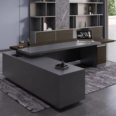 Escuela MDF lujoso escritorio ejecutivo de escritorio conjunto para muebles comerciales CEO mesa de oficina