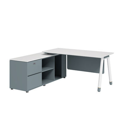 Escritorio ejecutivo moderno en forma de L Mesa de oficina de madera para el director ejecutivo en colores personalizados