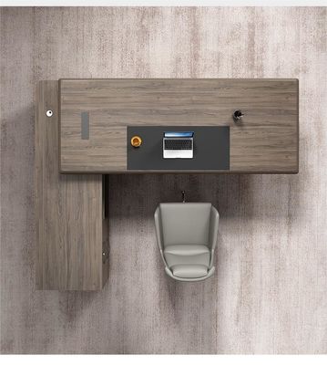 Escritorio de computadora en forma de L con diseño de estilo de madera PANEL