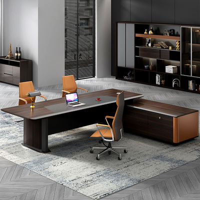 Muebles modernos de madera de gran tamaño para ejecutivos con cajones y certificación ISO9001/ISO14001