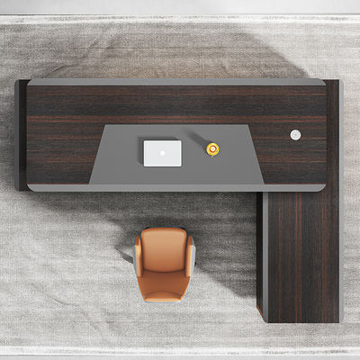 Muebles de oficina modernos de 50 mm De espesor superior de mesa Escritorio ejecutivo de madera con cajones