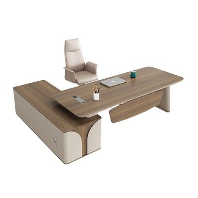 50 mm Mesa de la parte superior de la forma de L Escritorio de escritorio de tamaño personalizado Muebles para oficinas modernas