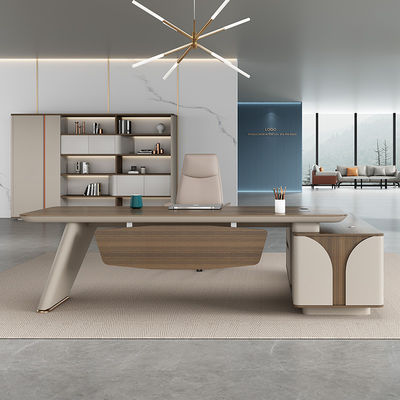 50 mm Mesa de la parte superior de la forma de L Escritorio de escritorio de tamaño personalizado Muebles para oficinas modernas