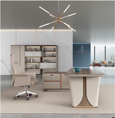 50 mm Mesa de la parte superior de la forma de L Escritorio de escritorio de tamaño personalizado Muebles para oficinas modernas