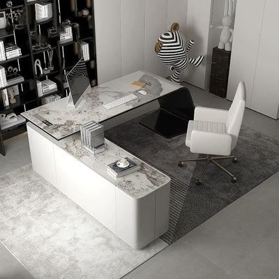 Diseño de muebles de escritorio para el hogar jefe ejecutivo de lujo gris Escritorio De Oficina