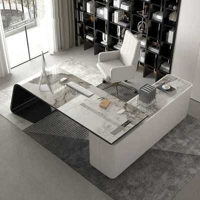 Diseño de muebles de escritorio para el hogar jefe ejecutivo de lujo gris Escritorio De Oficina