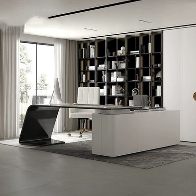 Diseño de muebles de escritorio para el hogar jefe ejecutivo de lujo gris Escritorio De Oficina