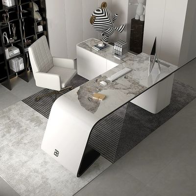 Diseño de muebles de escritorio para el hogar jefe ejecutivo de lujo gris Escritorio De Oficina