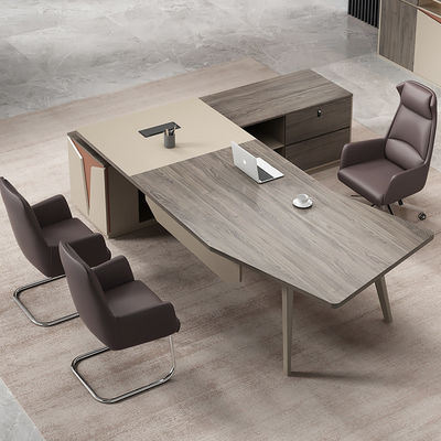 Escritorio ejecutivo de madera sólida Diseño moderno elegante para muebles de oficina cómodos