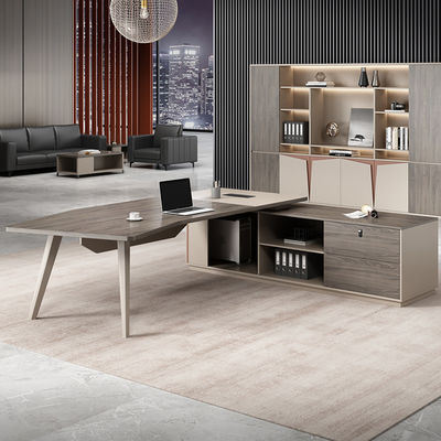 Escritorio ejecutivo de madera sólida Diseño moderno elegante para muebles de oficina cómodos
