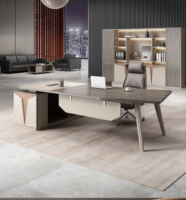 Escritorio ejecutivo de madera sólida Diseño moderno elegante para muebles de oficina cómodos