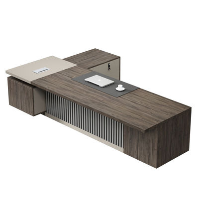 Muebles de oficina extensibles Diseño ejecutivo Mesa de oficina de madera para jefe CEO y gerente