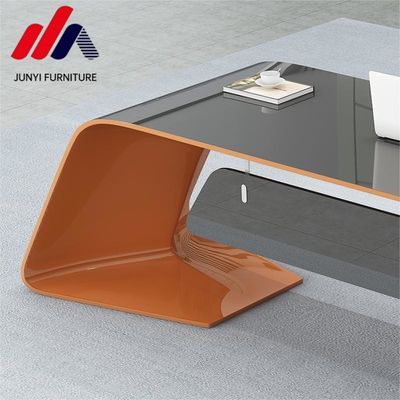 Diseño de muebles de dormitorio moderno Escritorio de forma irregular con pintura de hornear