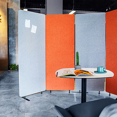 Pantalla plegable moderna y elegante que absorbe el sonido para decoración de salas de exposición de oficinas y cafeterías