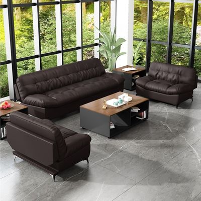 Sofá de oficina de cuero reclinable multifuncional para oficina de negocios de estilo chino