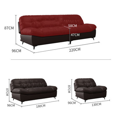 Sofá de oficina de cuero reclinable multifuncional para oficina de negocios de estilo chino