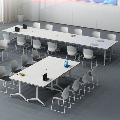 Muebles comerciales Mesa de conferencias de empalme extensible para escritorio móvil largo