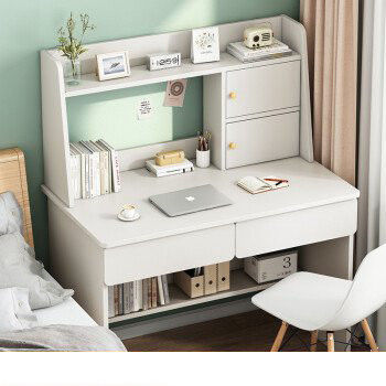 Estancia de libros combinación Escritorio en el hogar con mesa multifuncional y diseño simple