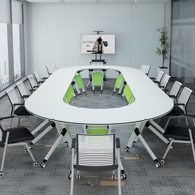 Diseño moderno de mesa de entrenamiento plegable y combinación de sillas para oficina multifuncional