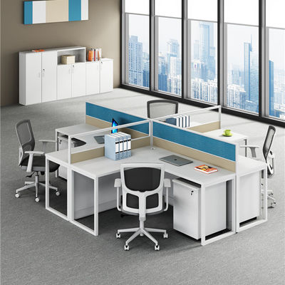 Esquina en forma de L Moderno simple de partición pantalla financiera Escritorio Escritorio para personal Estación de trabajo