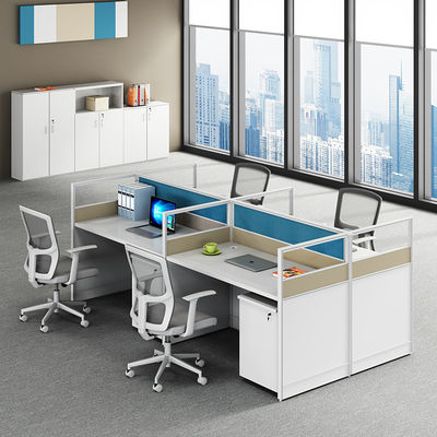 Esquina en forma de L Moderno simple de partición pantalla financiera Escritorio Escritorio para personal Estación de trabajo