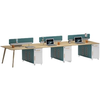 Muebles comerciales Moderno de madera sólida Escritorios y sillas para personal Estación de trabajo de finanzas